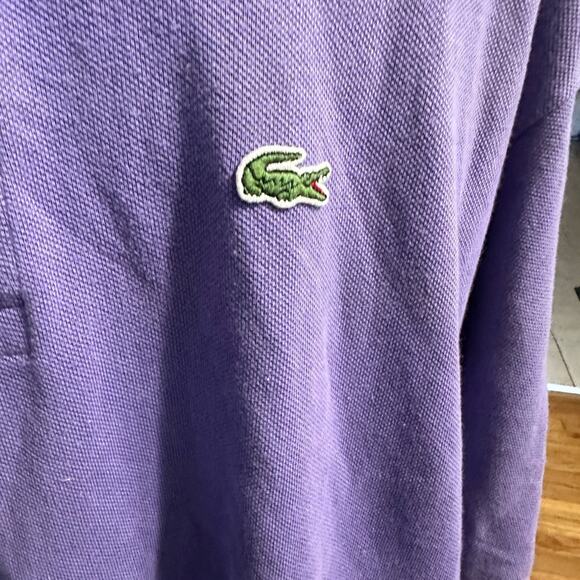 Lacoste Purple Short Sleeve Polo Shirt - Picture 8 of 8